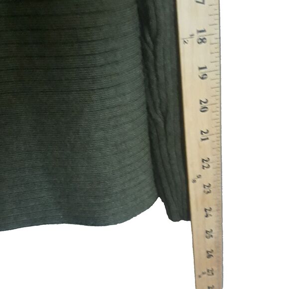 Ellie Open Cardigan Sweater Women Medium Olive Green Long Sleeves Waist Defining - Picture 8 of 11